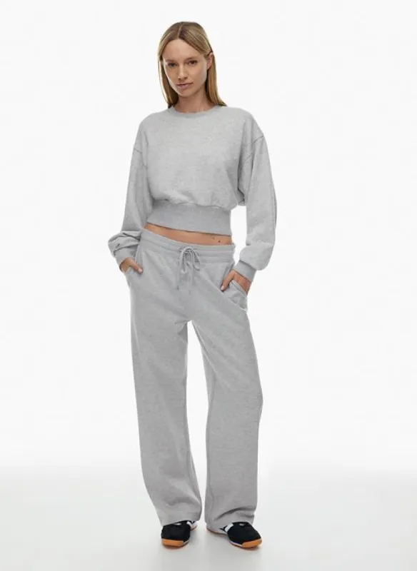 airy terry perfect banded wide sweatpant sold by Aritzia