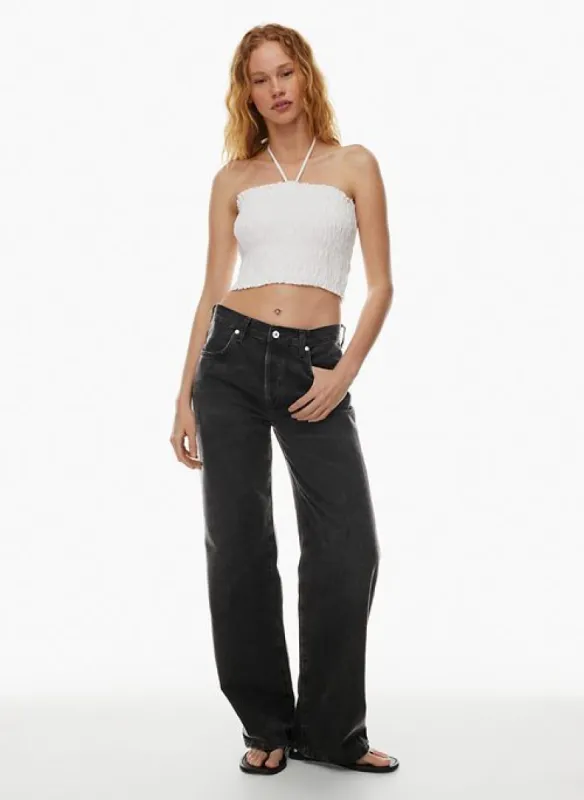 ouzo poplin halter top sold by Aritzia