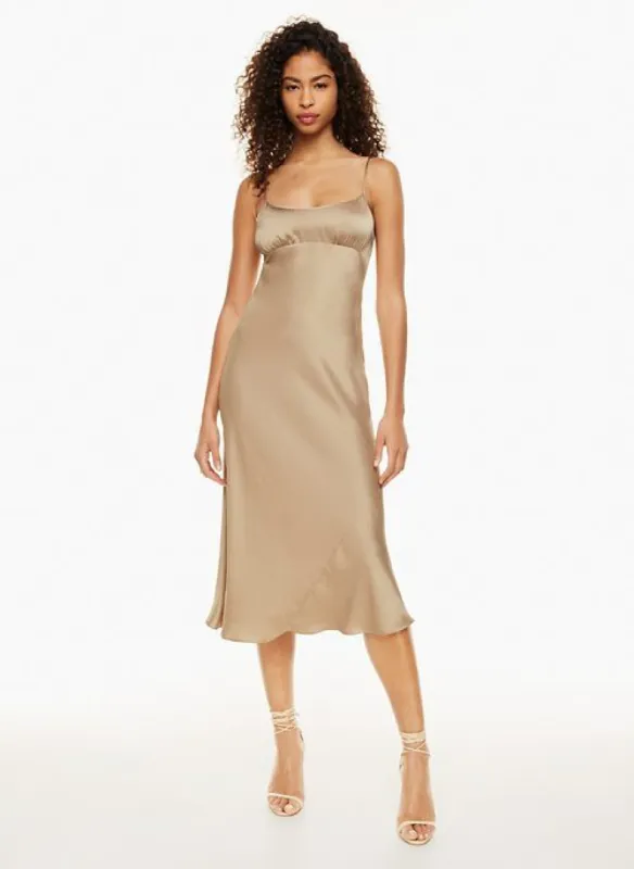 landscape satin dress sold by Aritzia