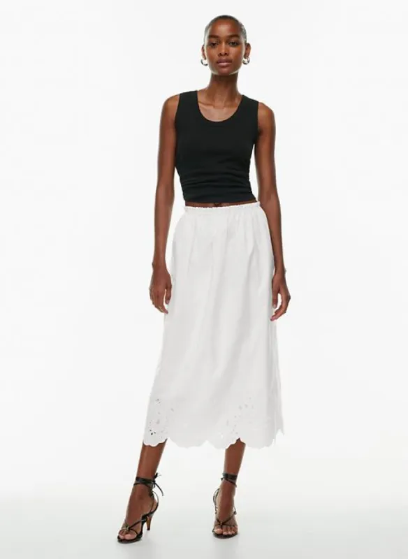 beachside poplin skirt sold by Aritzia