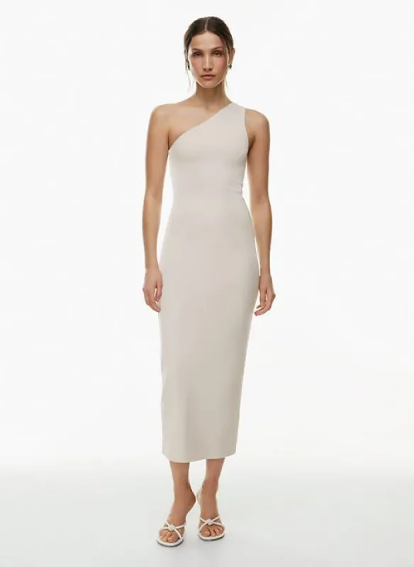 contour one-shoulder midi dress made by Aritzia