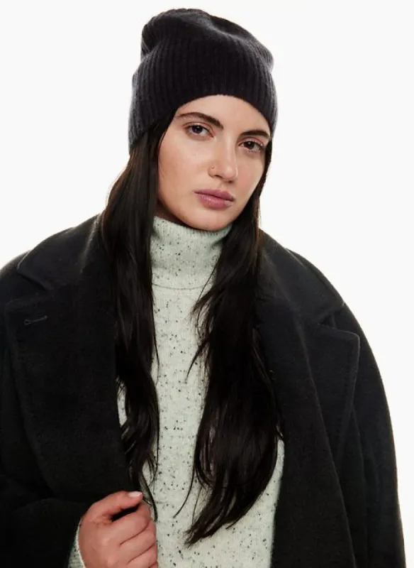 luxe cashmere rib beanie sold by Aritzia