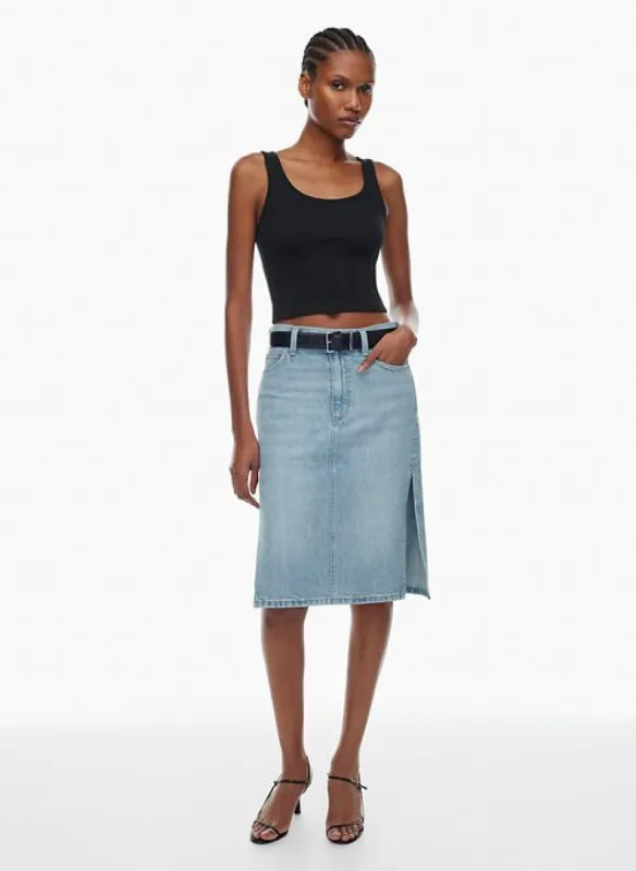 the 90s denim skirt sold by Aritzia