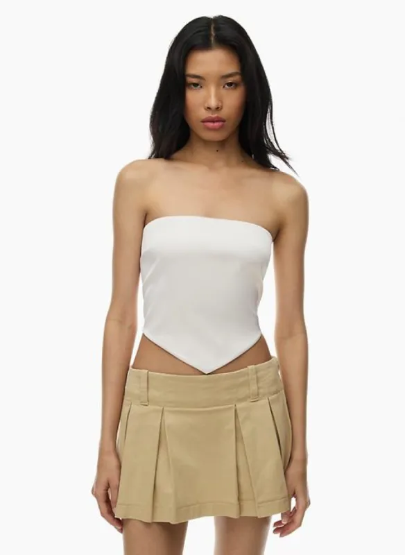 bonbon satin tube top sold by Aritzia