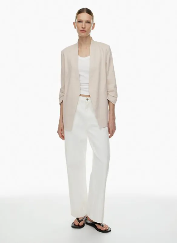new power linen blazer sold by Aritzia