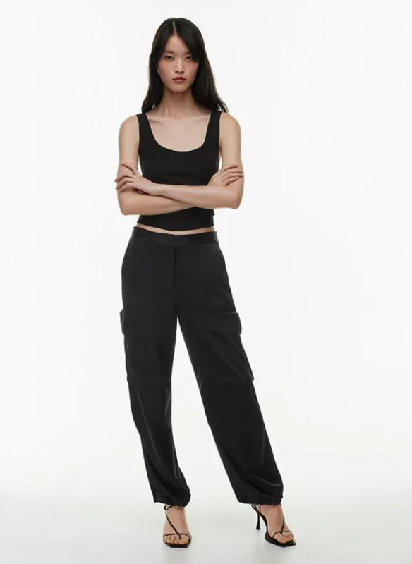 alliance satin cargo pant sold by Aritzia