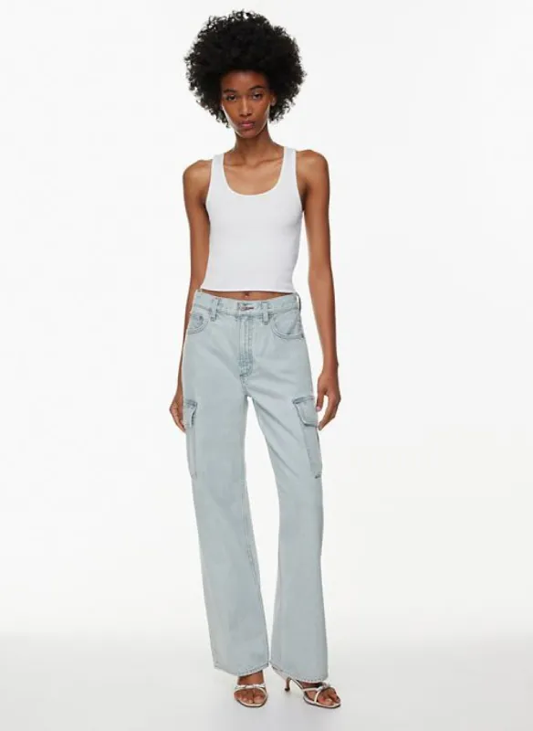 the farrah hi-rise cargo jean sold by Aritzia