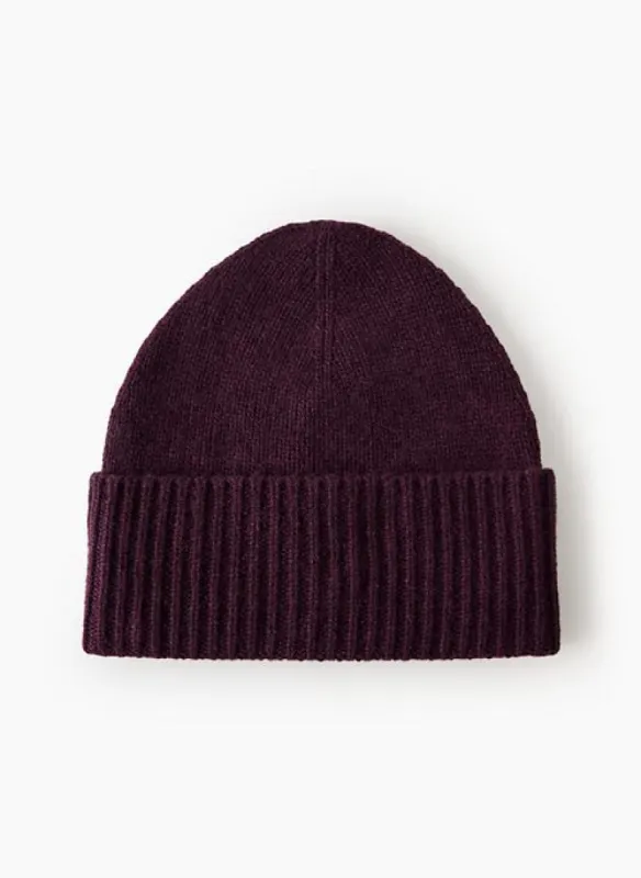 cashmere jersey-rib cuffed beanie sold by Aritzia