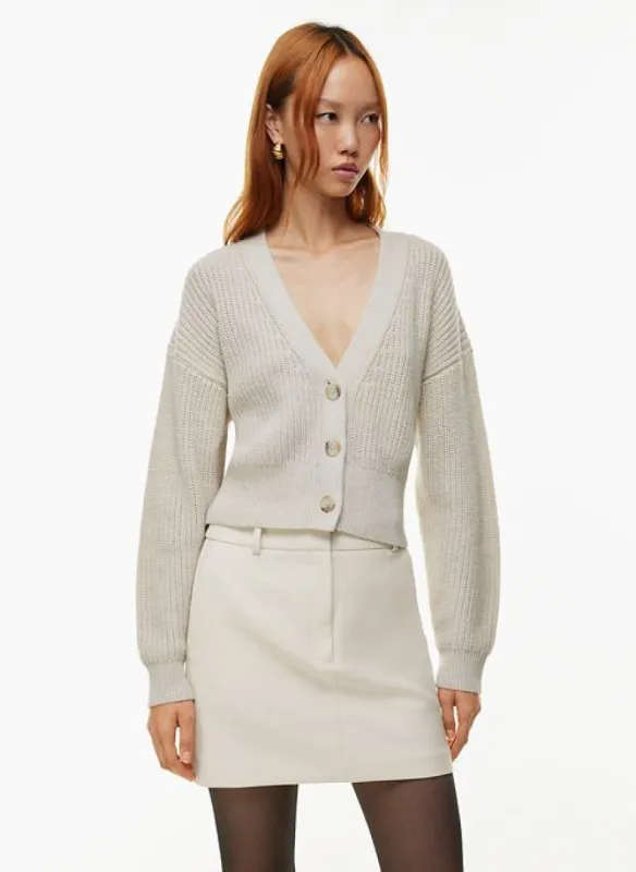 canberra merino wool cardigan sold by Aritzia