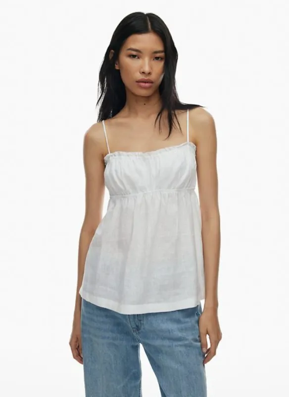 crumpet linen camisole sold by Aritzia