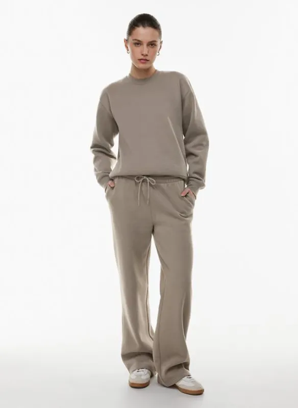 cozy fleece boyfriend basic wide sweatpant sold by Aritzia
