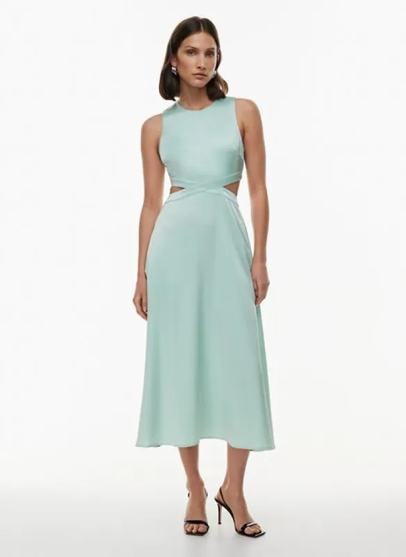 cella satin dress sold by Aritzia