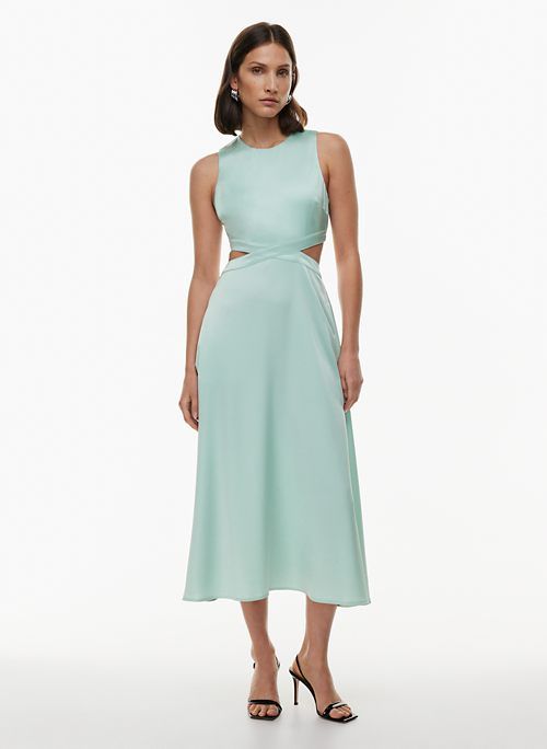 cella satin dress sold by Aritzia