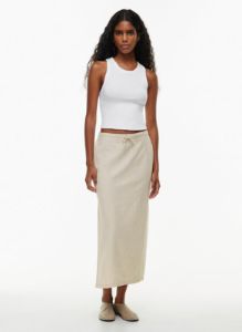 zen linen skirt sold by Aritzia