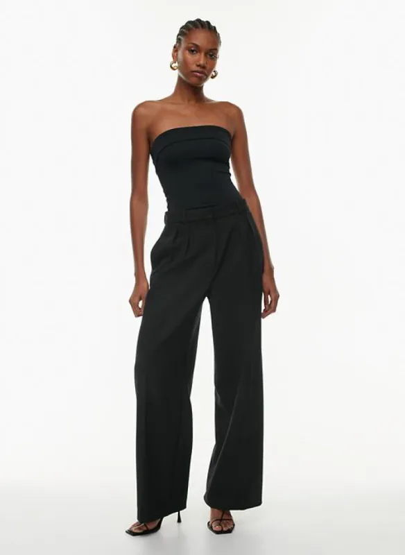 contour foldover tube top sold by Aritzia