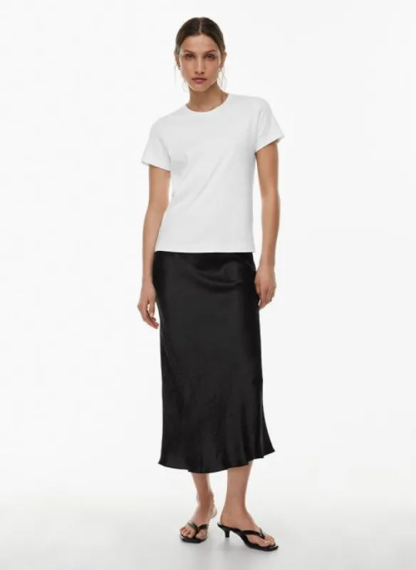 slip satin maxi skirt sold by Aritzia
