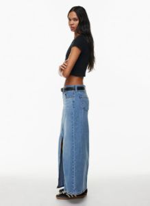 column jean skirt sold by Aritzia