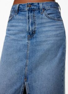 column jean skirt sold by Aritzia