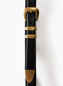 legendary solid brass leather belt sold by Aritzia