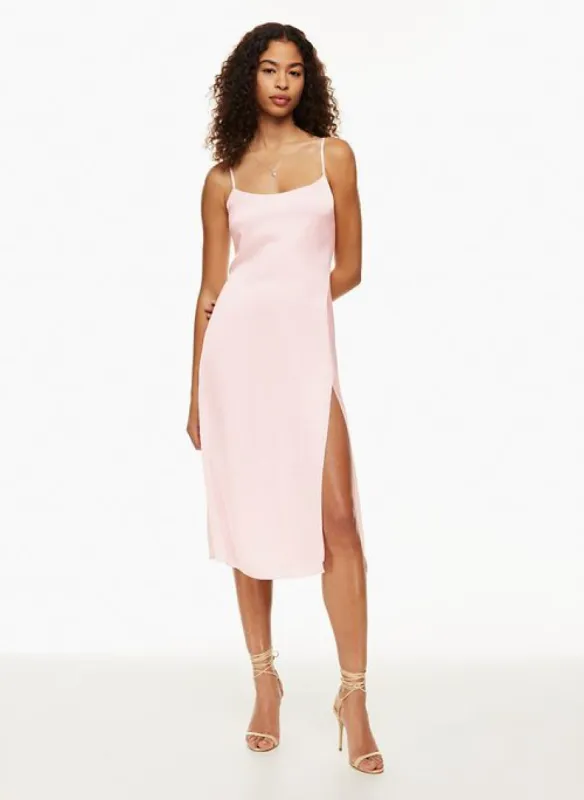 affogato satin dress sold by Aritzia