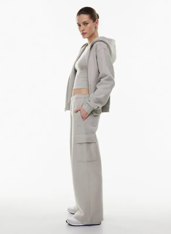 cozy fleece mega cargo™ wider sweatpant sold by Aritzia