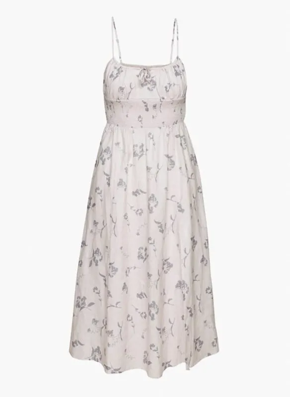 genoa linen midi dress sold by Aritzia