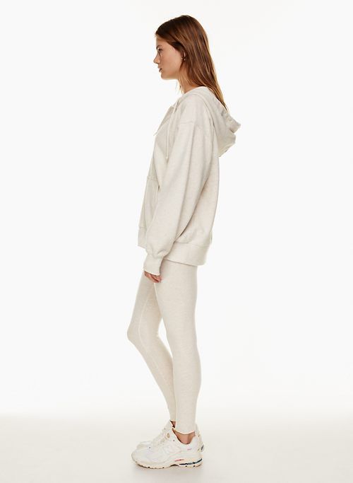 Tna Women's Terry Fleece Boyfriend Zip Hoodie Sweatshirt in Heather Light Oatmeal size Large sold by Aritzia product image thumbnail 4