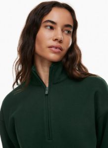 cozy fleece boyfriend 1/2 zip sweatshirt sold by Aritzia
