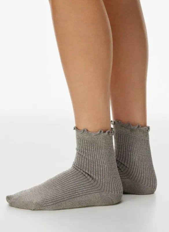 sugarplum metallic crew sock 3-pack sold by Aritzia