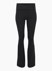 butter crossover flare hi-rise legging sold by Aritzia