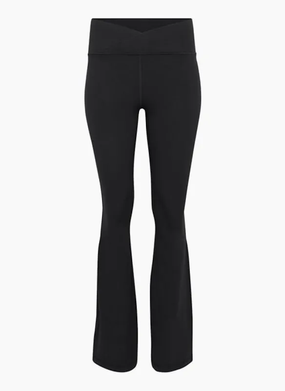 butter crossover flare hi-rise legging sold by Aritzia