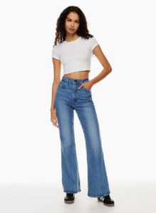 70s high flare jean sold by Aritzia