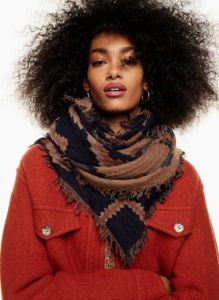 diamond mosaic scarf sold by Aritzia