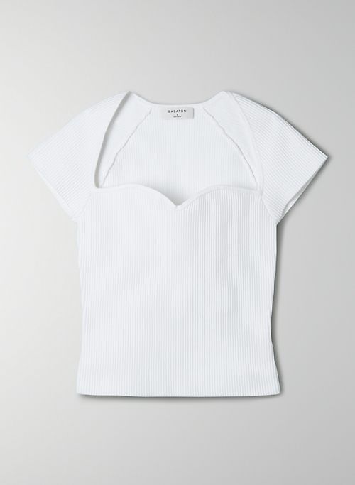 sculpt knit sweetheart t-shirt sold by Aritzia product image thumbnail 3