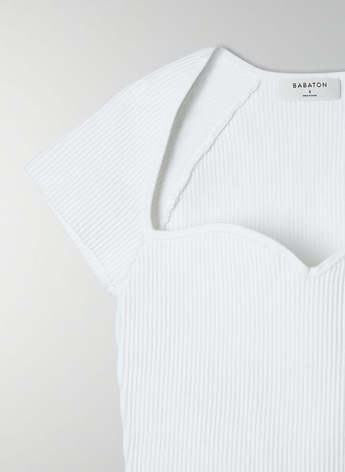 sculpt knit sweetheart t-shirt sold by Aritzia product image thumbnail 4