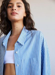 bonfire button-up sold by Aritzia