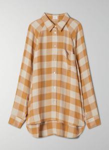 boyfriend button-up shirt sold by Aritzia