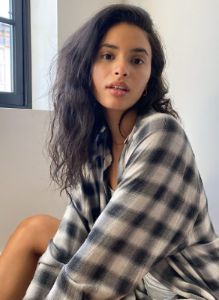 boyfriend button-up shirt sold by Aritzia