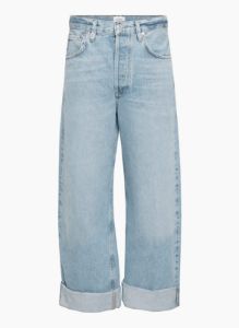 ayla baggy cuffed jean sold by Aritzia