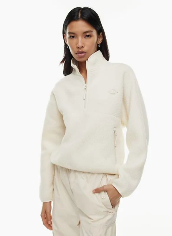 polartec® thermal pro® 1/2 zip sweater sold by Aritzia