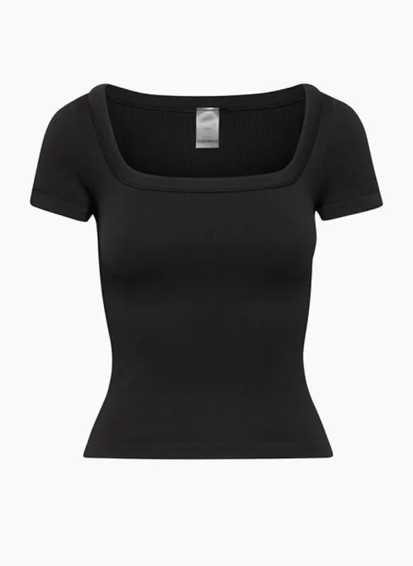 sinch rib willow squareneck t-shirt sold by Aritzia