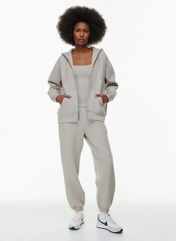 cozy fleece boyfriend zip hoodie sold by Aritzia