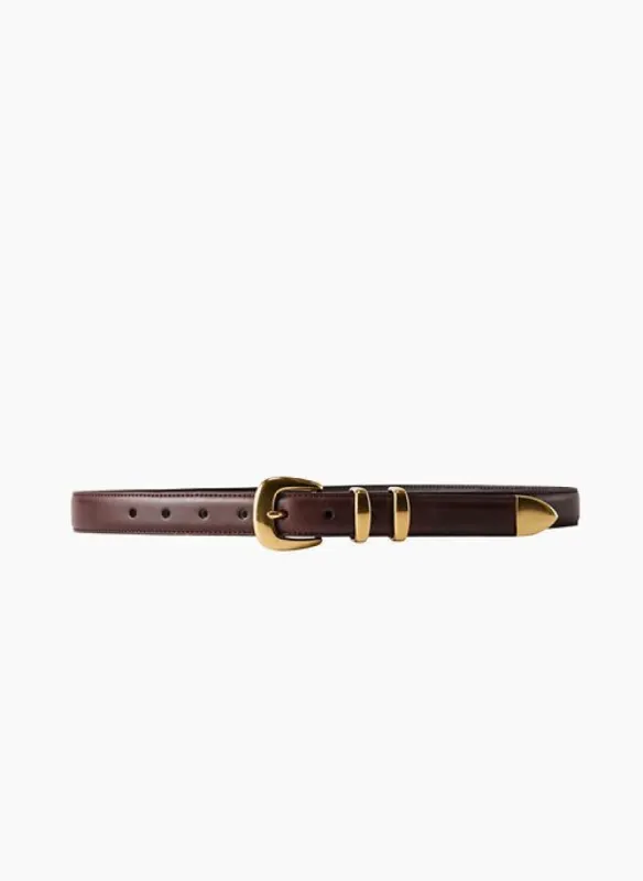 legendary solid brass leather belt sold by Aritzia