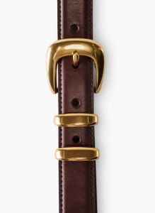 legendary solid brass leather belt sold by Aritzia