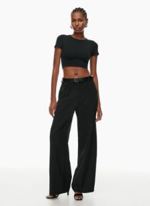 essential solid brass leather belt sold by Aritzia