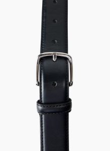 essential solid brass leather belt sold by Aritzia