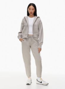 cozy fleece boyfriend boxy zip hoodie sold by Aritzia