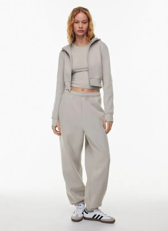 cozy fleece perfect shrunken zip hoodie sold by Aritzia