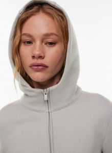 cozy fleece perfect shrunken zip hoodie sold by Aritzia