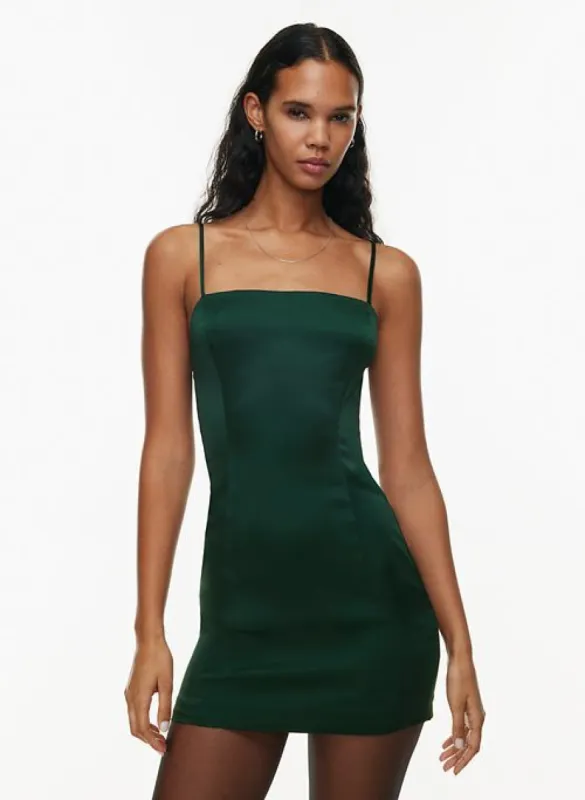 shimmer satin dress made by Aritzia